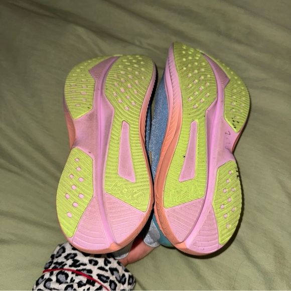 HOKA One Mach 6 Illusion Dusk Running Shoes Sneakers 10 Pink Gray Trail - Picture 8 of 9